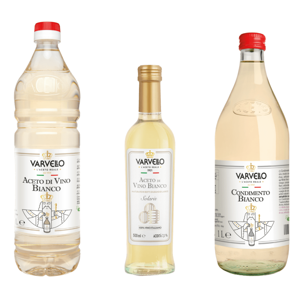 Varvello's white wine vinegars